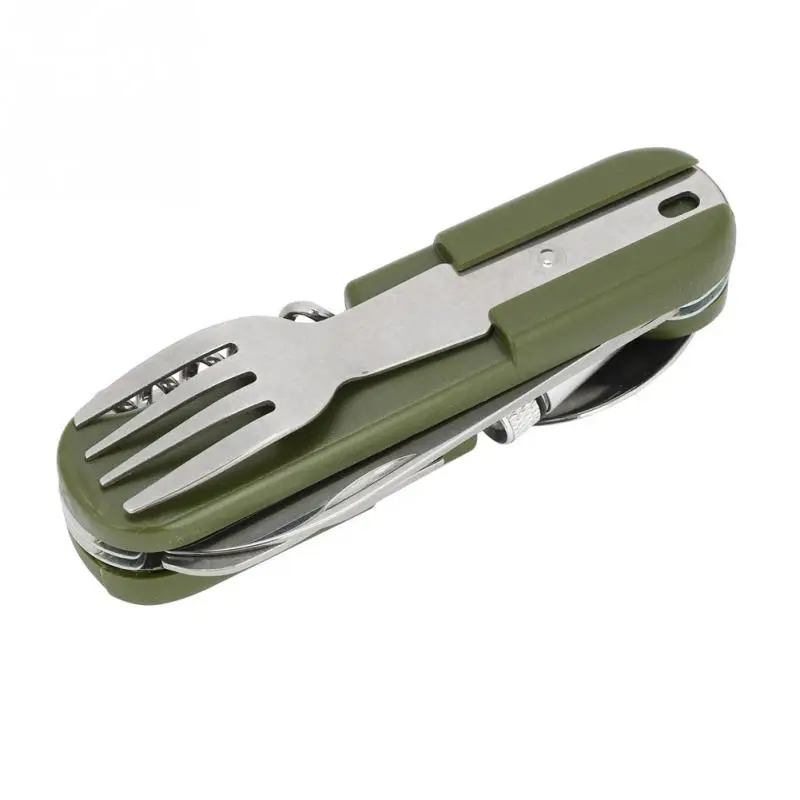 Походная столовая посуда складной карманный набор для ужина кемпинга из
