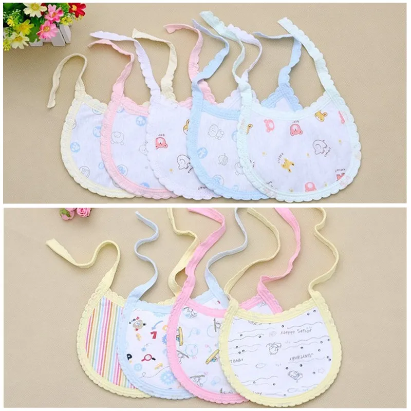 10pcs/lot Baby Saliva Towel Cute Cartoon Bibs Burp Cloths Feeding girl boy bibs |