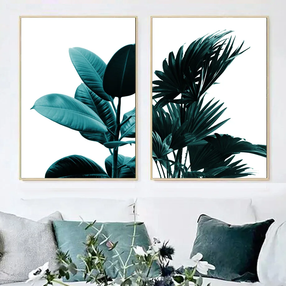 Настенные художественные плакаты и принты на холсте тропические пальмы Картина