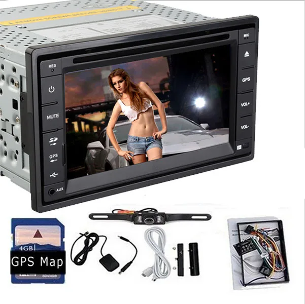Универсальный 6 2 &quotHD gps навигатор Автомобильный DVD CD Видео плей двойной Din в тире