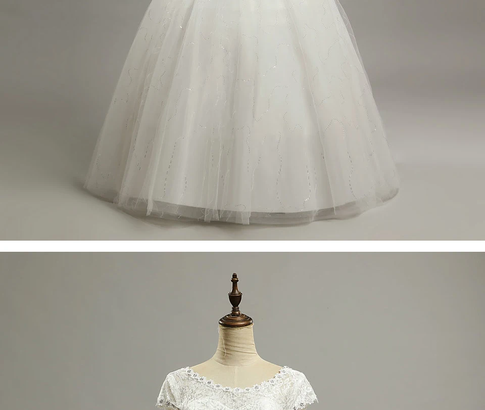 Elegant Cheap Crystal Bridal Dresses Fashion Short Bride Gowns Plus Size Vestido De Noiva ball wedding dresses with sleeve