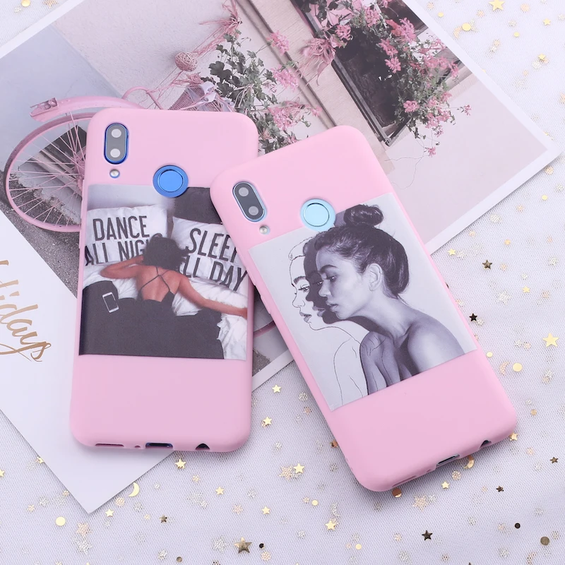Для Huawei Honor Mate 10 20 Nova P20 P30 P40 P Smart Girl Harajuku модный классный силиконовый чехол для