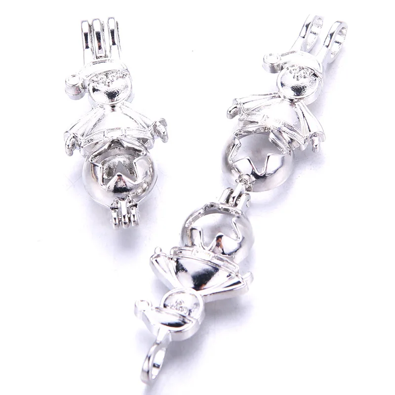 5 шт. милый Санта жемчуг клетка медальон кулон изготовление бисера Клетка