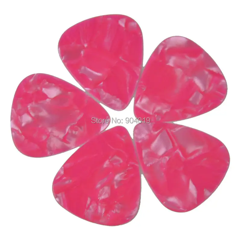 

Lots of 100 pcs New Thin 0.46mm Guitar Picks No Print Pearl Pink Celluloid