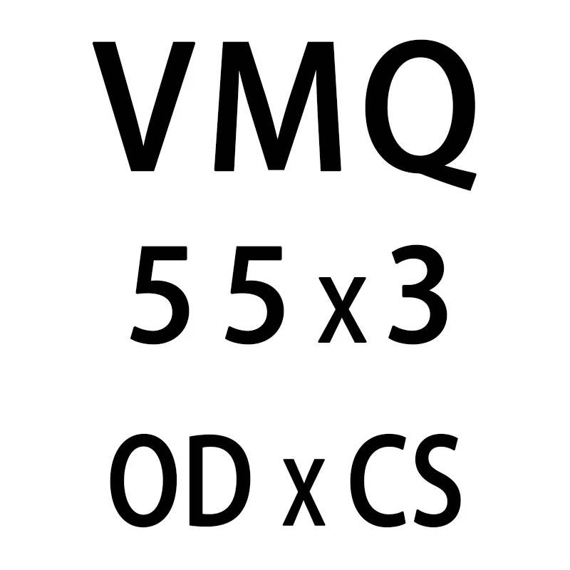 Белое Силиконовое кольцо кремния/VMQ уплотнительное кольцо 3 мм Толщина OD54/55/60/65/70/75/80/85/90/95/100*3 мм резиновая уплотнительная прокладка шайба - Цвет: OD55mm