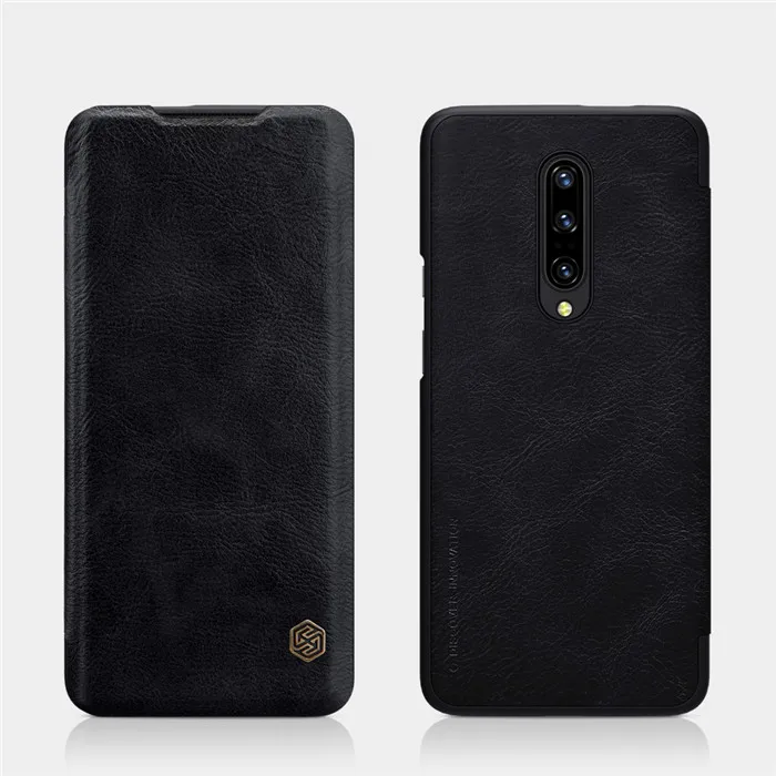 Черный Чехол NILLKIN QIN Series для Oneplus 7 Pro/One plus 7 Pro, винтажный откидной Чехол, кошелек из искусственной кожи, задняя крышка для Oneplus 7 - Цвет: Черный