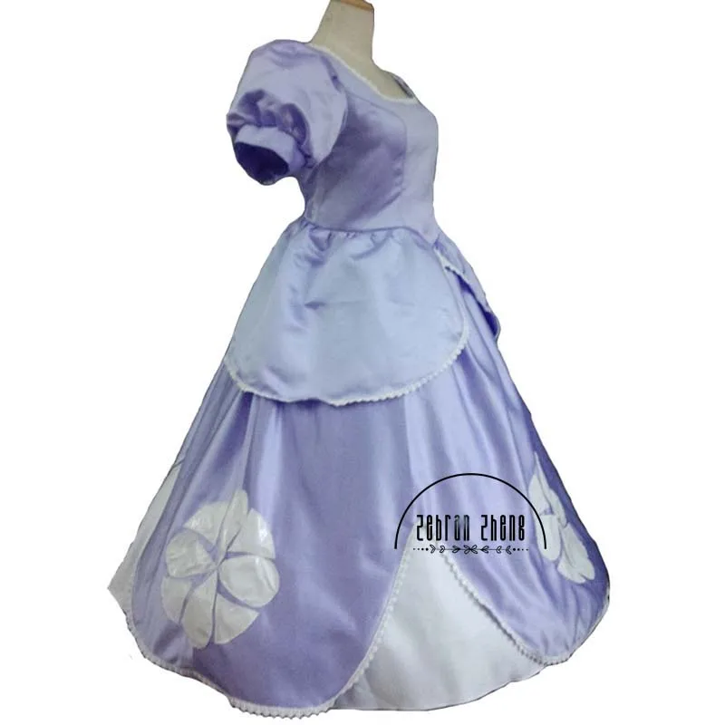 Модные Стиль принцесса платье София Маскарадный костюм для рождества и