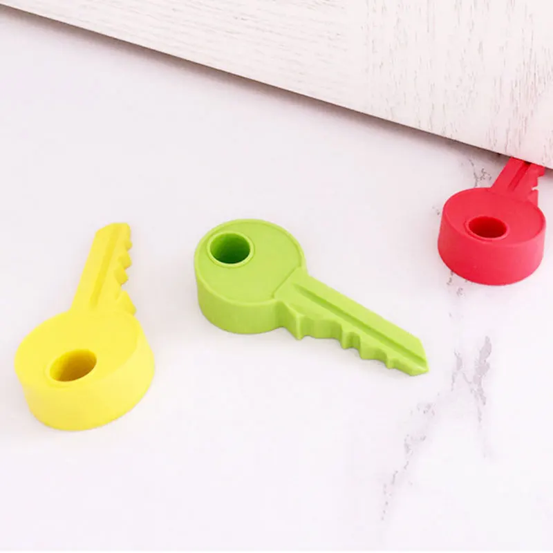 Llave de puerta a prueba de viento para ni&ntilde;os, tarjeta de puerta de seguridad antipellizco, de silicona, Color caramelo creativo, 1 ud.-1