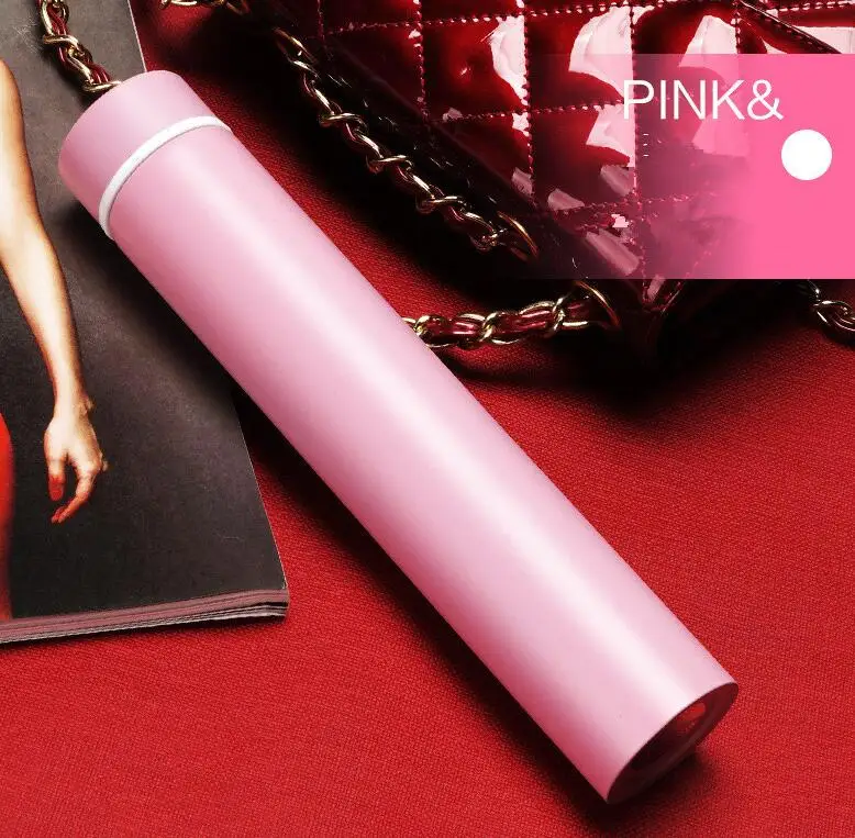 pink Bpa-free изолированные мини 260 мл креативные тонкие термосы чашка 304 нержавеющая сталь чайник кофе термос бутылка для воды - Цвет: pink