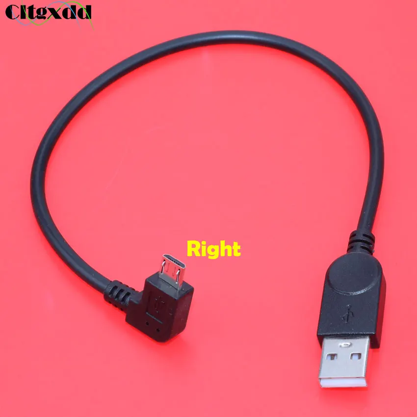 Cltgxdd 1 шт. Micro USB штекер 2 0 Мужской кабель для зарядки данных 90 градусов вверх вниз