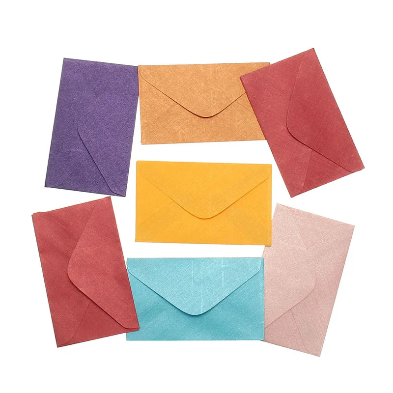 50 шт. маленькие цветные конверты kзаготовки в стиле ретро|mini paper envelopes|paper envelopedesign