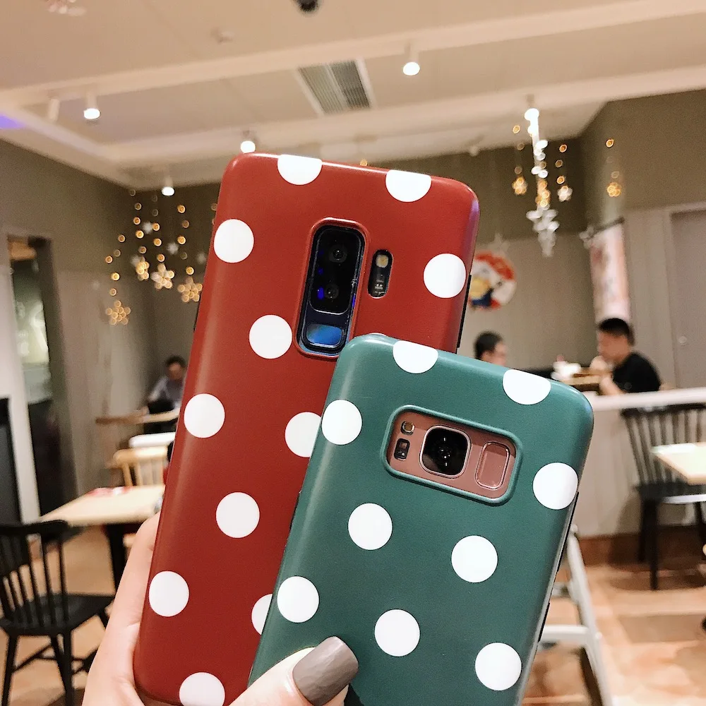 Мягкий чехол в горошек для Samsung S8 S8Plus S9 S9Plus Note 8 9 | Мобильные телефоны и аксессуары