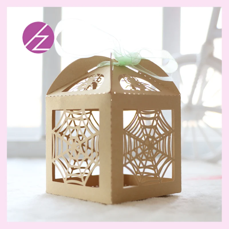 50 шт./лот Бесплатная доставка паутина тема лазерная резка г/кв. М жемчужная бумага