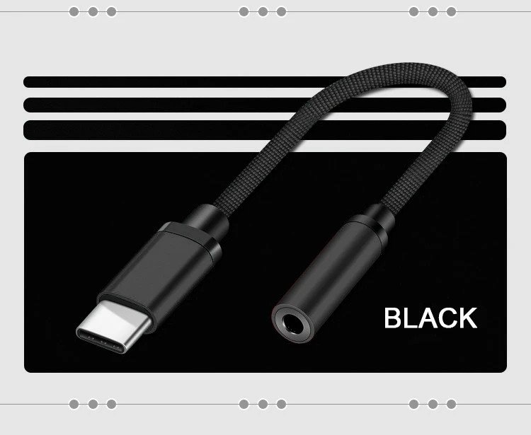 Type c до 3,5 мм разъем для наушников USB C до 3,5 мм AUX Наушники Адаптер для Xiaomi Mi 6 8 9 SE huawei mate 20 P30 pro аудио кабель - Цвет: typec to 3.5mm