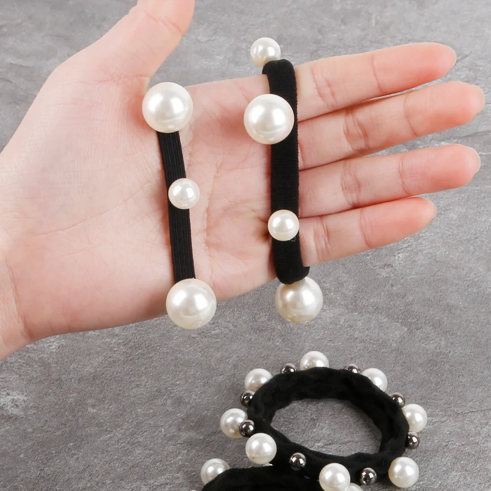 2 5 штк/partij Koreaanse haaraccessoires Parel Kralen haar ring paardenstaart voor Vrouwen Meisje Hoofdtooi 2019 Nieuwe Mode|Украшения