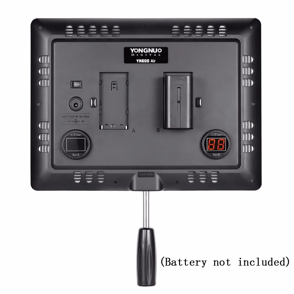 YONGNUO YN600 Air Светодиодный лампа для видеокамеры DSLR + 2 аккумулятора NP-F550 двойное
