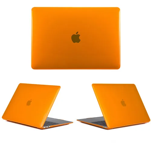Crystal Orange New Laptop Case For Apple Macbook Air Pro Retina 11 12 13 15,Cover for mac book New Pro 13.3 15.4 inch With Touch Bar,A1932+Gift - Цвет: Crystal Orange