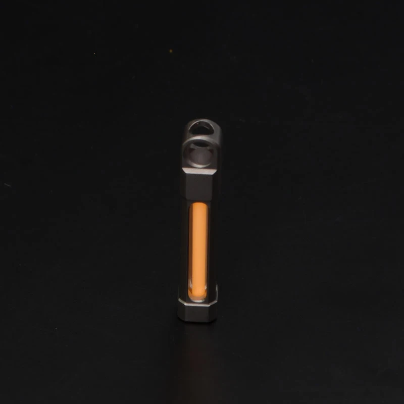 orange EDC титановый сплав нож бусины с Тритием газовые трубки кулон Paracord украшения Титан выживания EDC многофункциональные инструменты - Цвет: orange