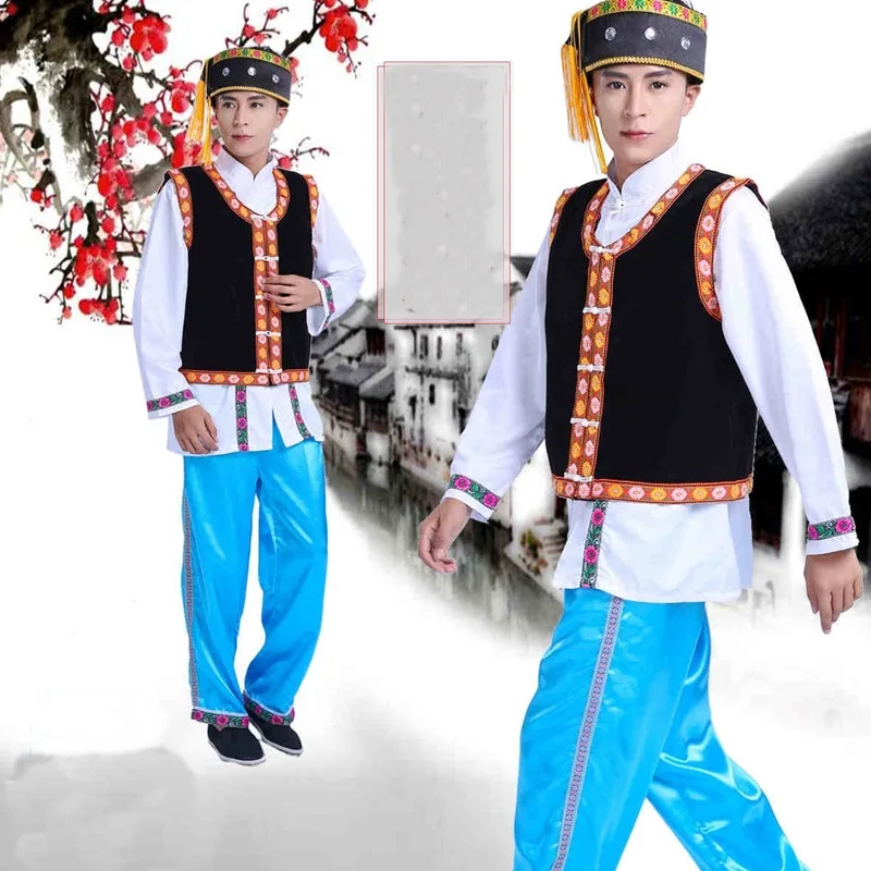 Hmong мужская одежда Национальный Китайский народный танец thnic современная hmong