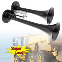 12v 178db universal super loud black dual car trumpet electronically controlled car air horn for cars trucks boats