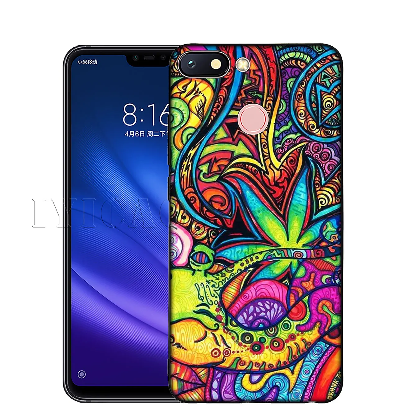 IYICAO Colourful Psychedelic Trippy Art Soft Phone Case for Xiaomi Mi 10 9 9T CC9 CC9E 8 SE A3 Pro A1 A2 Lite 6 pocophone f1 |