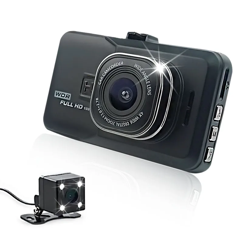 JUEFAN регистратор Автомобильная камера DVR 1080P HD 120 градусов Dvr Автомобильная камера в зеркале двойная камера объектив с камерой заднего вида Dashcam