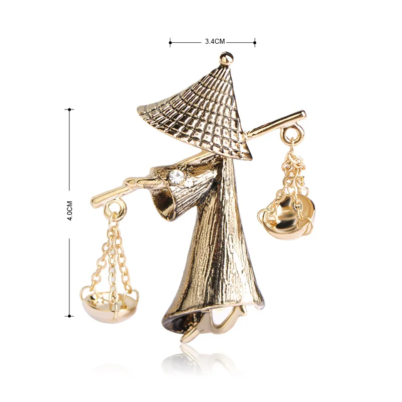 Blucome специальный дизайн рисунок Выберите форму нагрузки броши золотого цвета