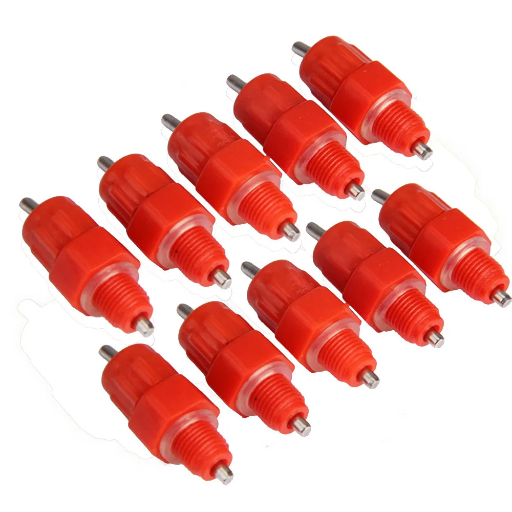 10Pcs Poultry Water Drinking Nipples Duck Chicken Hen Feeding Screw In Drinker 602 | Дом и сад