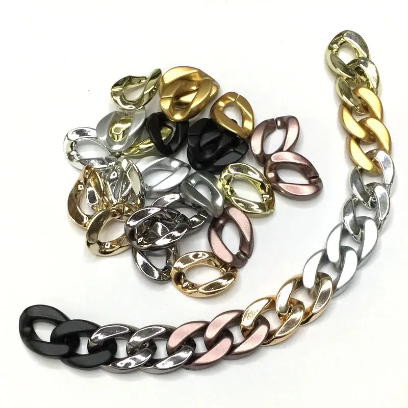 60 шт./лот акриловые цепочки цветные металлические серьги и ожерелье для