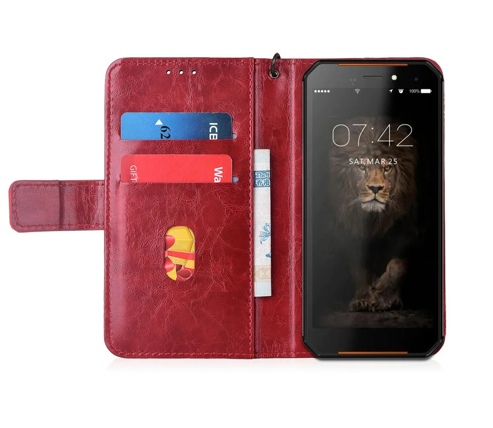 Кожаный чехол-книжка для Leagoo XRover C Fundas с цветочным принтом специальный чехол-бумажник с подставкой и ремешком