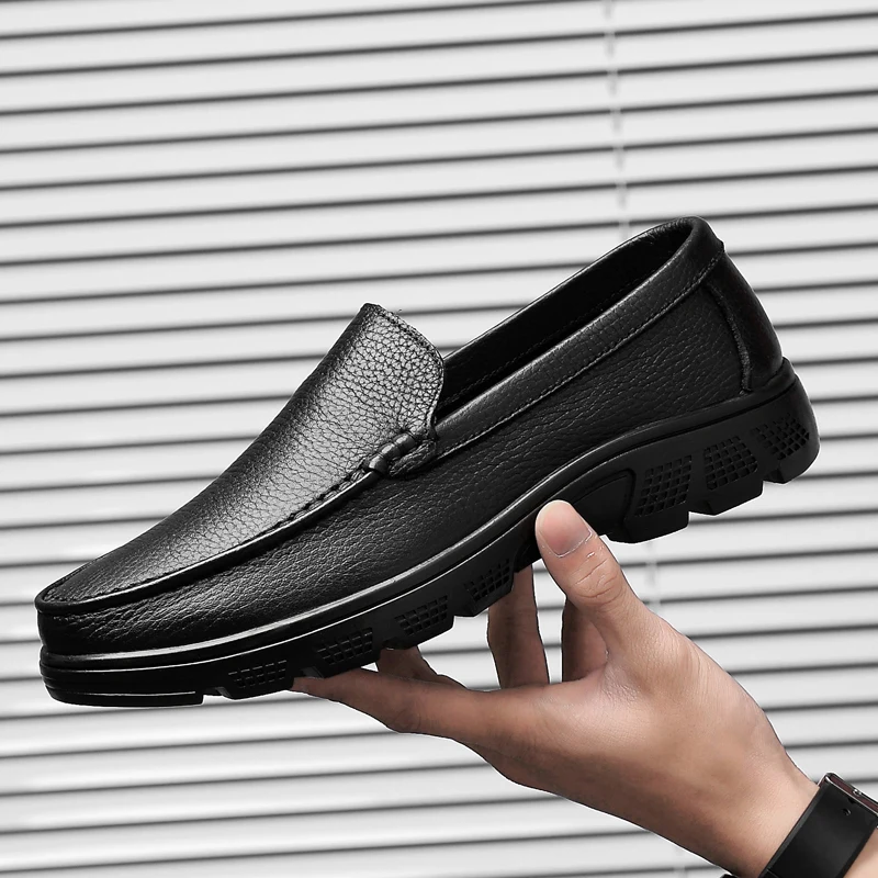 Men Shoes Genuine Leather outdoor Moccasin Loafers Designer Slip on Flat Classical Chaussure Hombre zapatillas size 47 L5 | Обувь