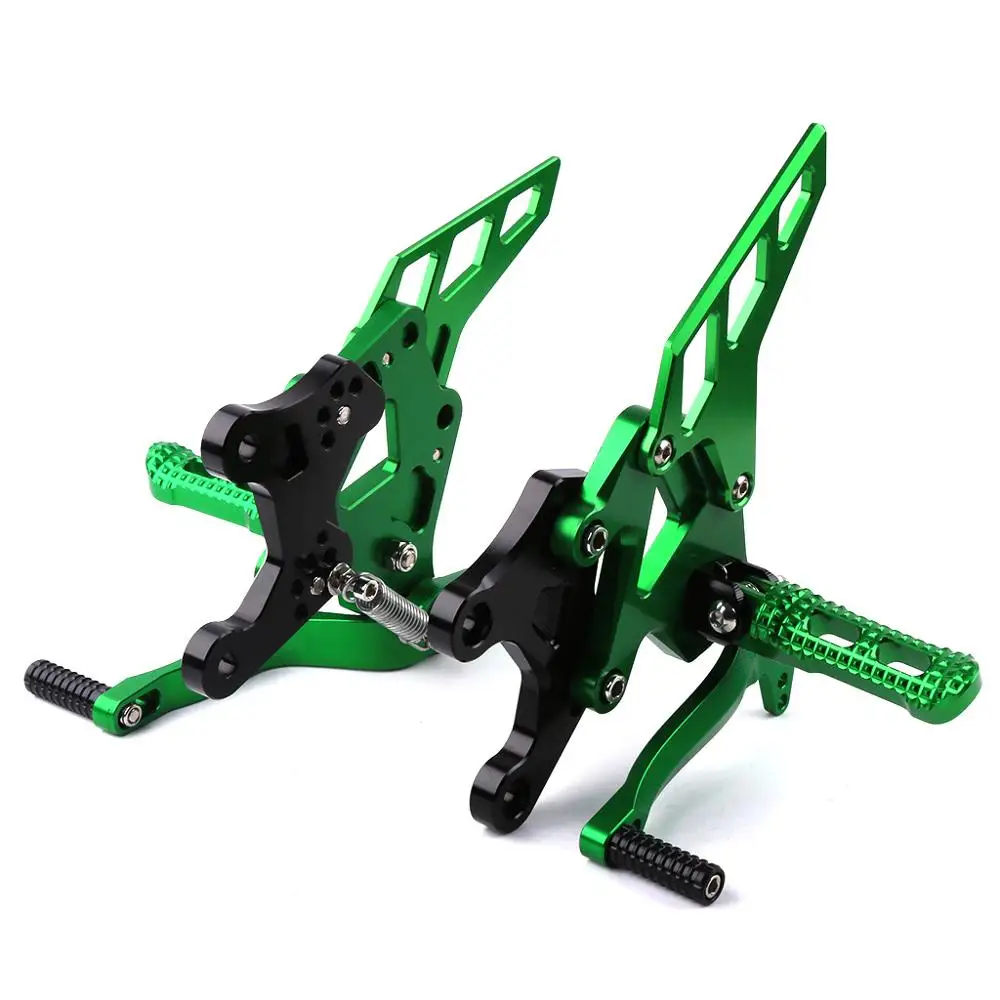 GREEN Для KAWASAKI Z 900 Z900 аксессуары для мотоциклов CNC алюминиевые подставки для ног задние наборы регулируемые Задние подножки зеленый - Цвет: GREEN