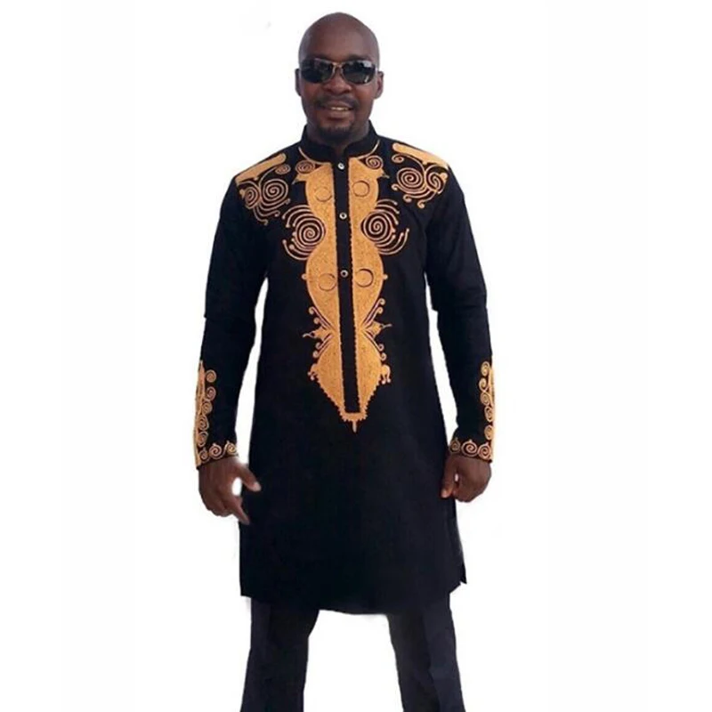 

African Country Totem Printed Long-sleeved Shirts Men's Summer Style Casual Fashion Men Dress Suit Shirt Outwear Shirt Man S3142