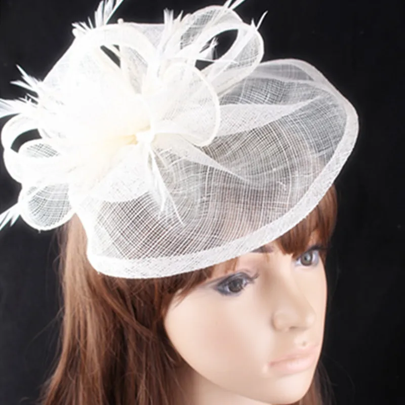 Дерби sinamay шапки для женщин Гонки аксессуары для волос Необычные fascinators свадьбы свадебный головной убор 20 цветов SYF278