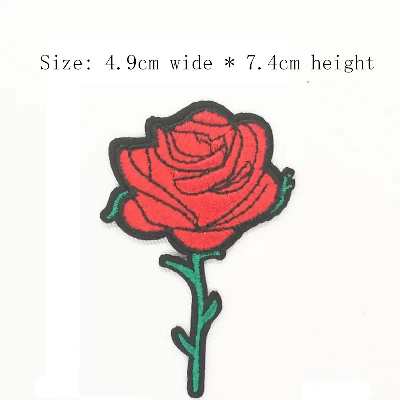 1 шт. нашивка с вышивкой Левая грудь роза череп тигр голова Бесплатная доставка