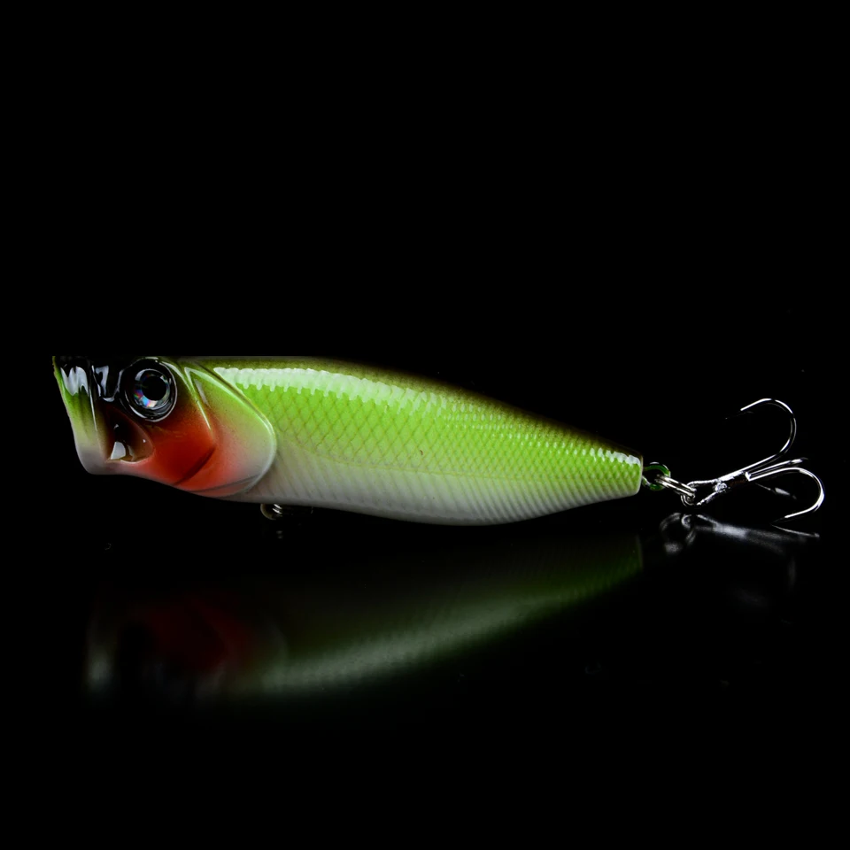 1 шт. Topwater Popper приманки для рыбной ловли 3D воблер с глазами 5 цветов в наличии