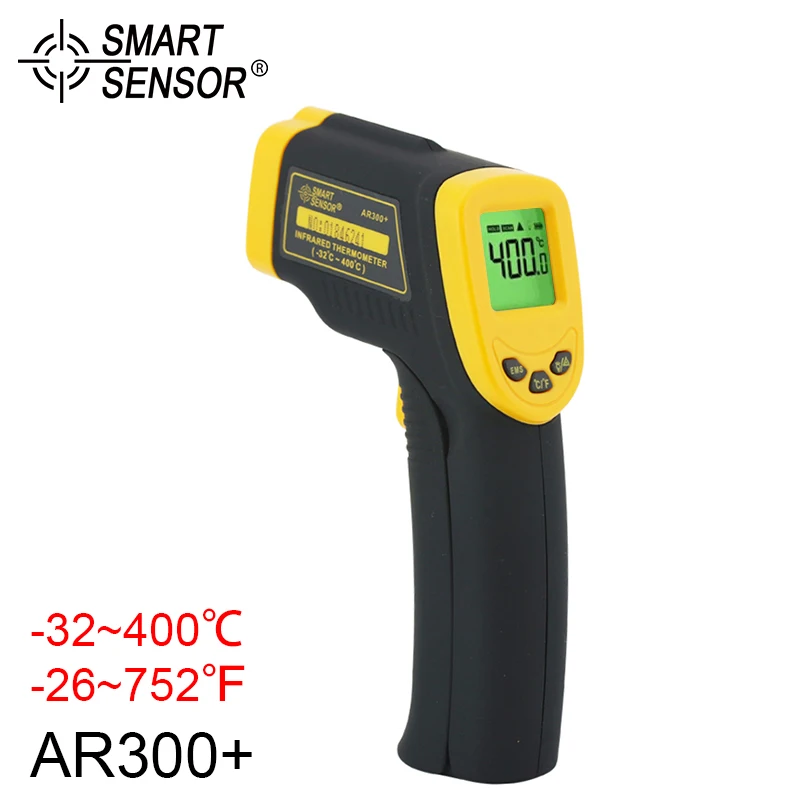 Smart Sensor AR300 + цифровой инфракрасный термометр Нет контакта Температура метр-32 ~