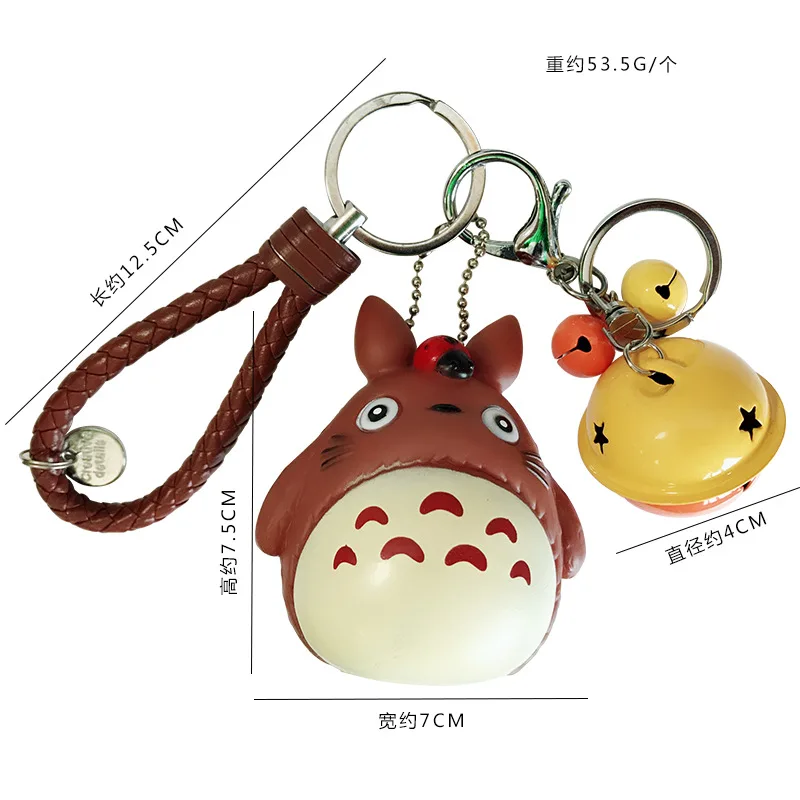 Брелок My neighter Totoro Женский с меховым помпоном в виде животных шинчилла брелок для
