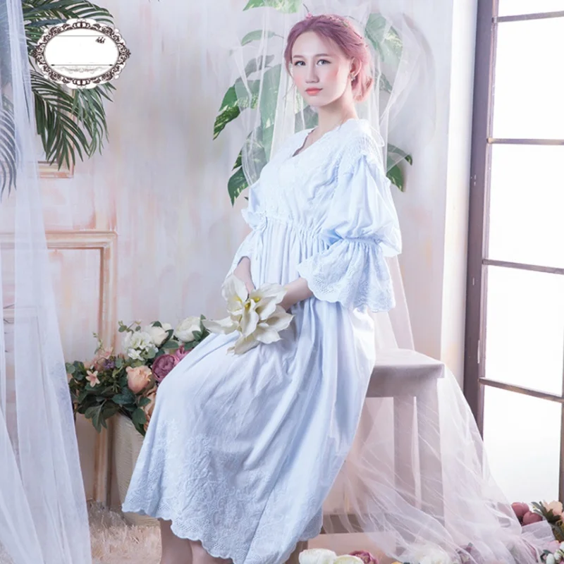 Новинка 2019 года Женская весенне осенняя одежда в стиле дворца милая хлопковая
