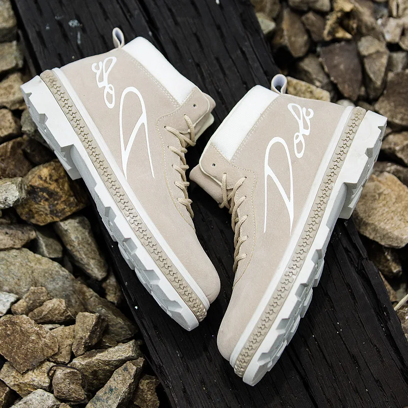 2019 Autumn And Winter New Warm Fashion Mid-slip Non-slip Wear-resistant Short Boots British Wind Retro Trend Men's Casual | Обувь