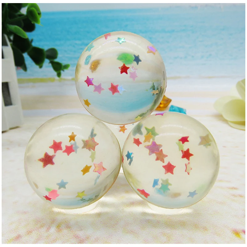 

10 шт. игрушечный шар для детей цветные прыгающие шарики резиновые уличные игрушки детские спортивные игры эластичные звезды жонглирующие п...