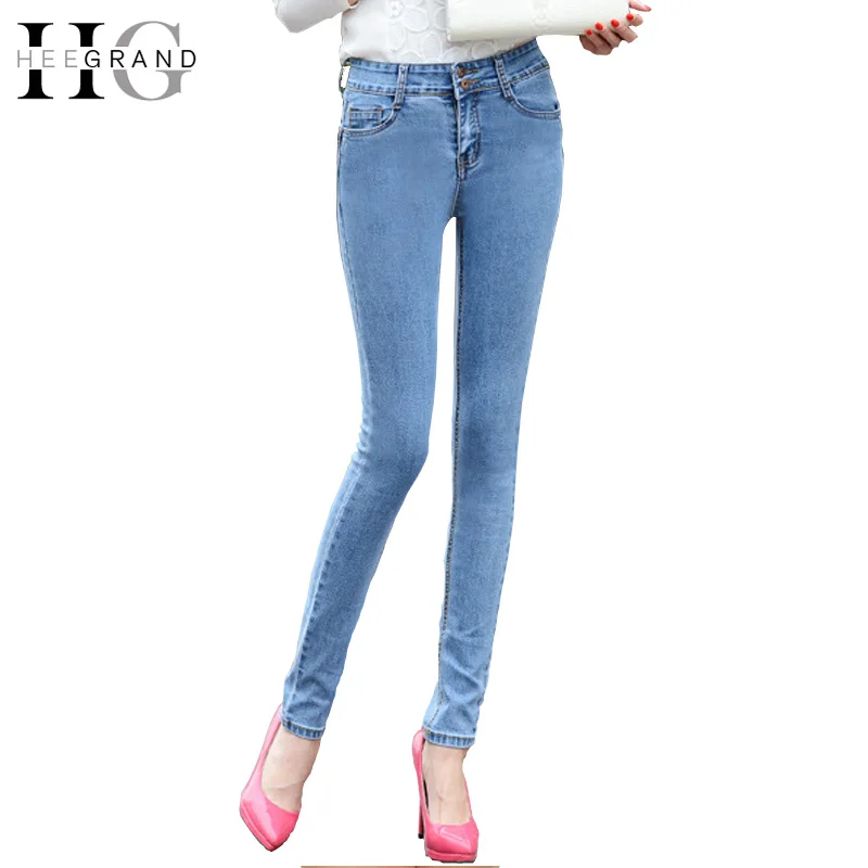 HEE GRAND 2018 длинные весенние обтягивающие Женские джинсы карандаш с высокой талией