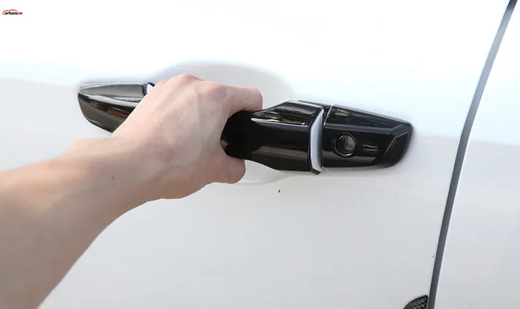 Автомобильный Стайлинг Стикеры для Honda CR-V Crv углеродного волокна автомобилей дверные ручки Крышка отделкой снаружи Chrome Аксессуары 8 шт./компл