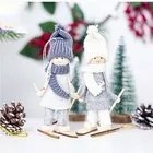 Креативный Рождественский ангел, игрушка, подвеска для девочки, лыжи, Рождественское украшение для дома, милая кукла, подарок, украшение для рождественской елки
