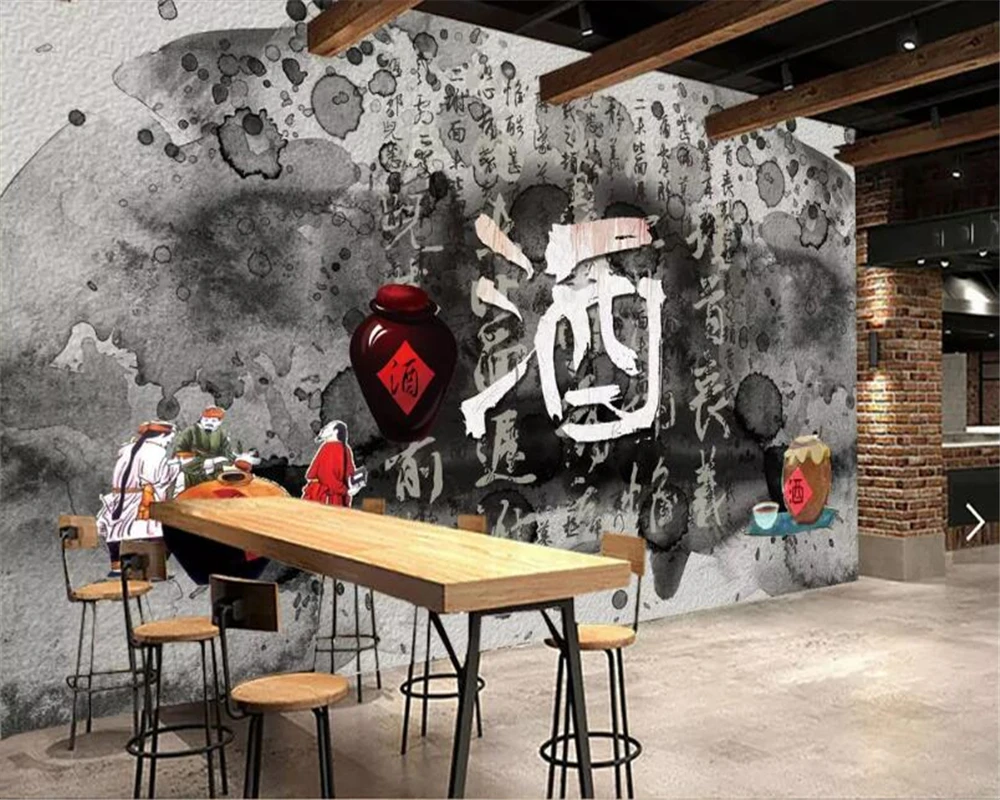Beibehangwallpaper китайский ресторан отеля бар 3d обои для украшения дома оснастка фон