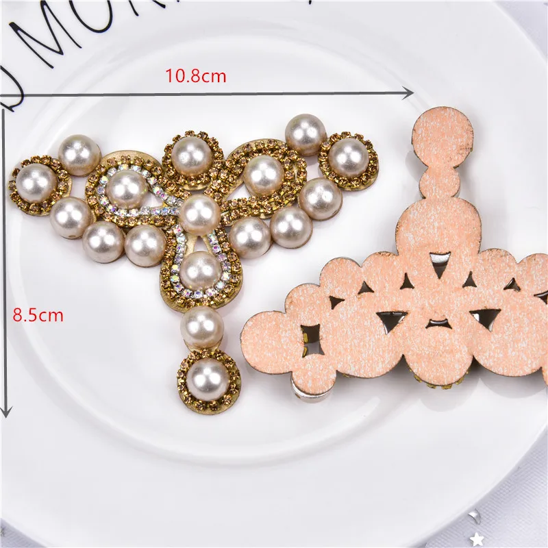 2pcs/Lot mix Crystal Rhinestone Applique Flatback Sew On Claw Rhinestone pearl For Wedding Dress Decoration Belt Shoes Clothing