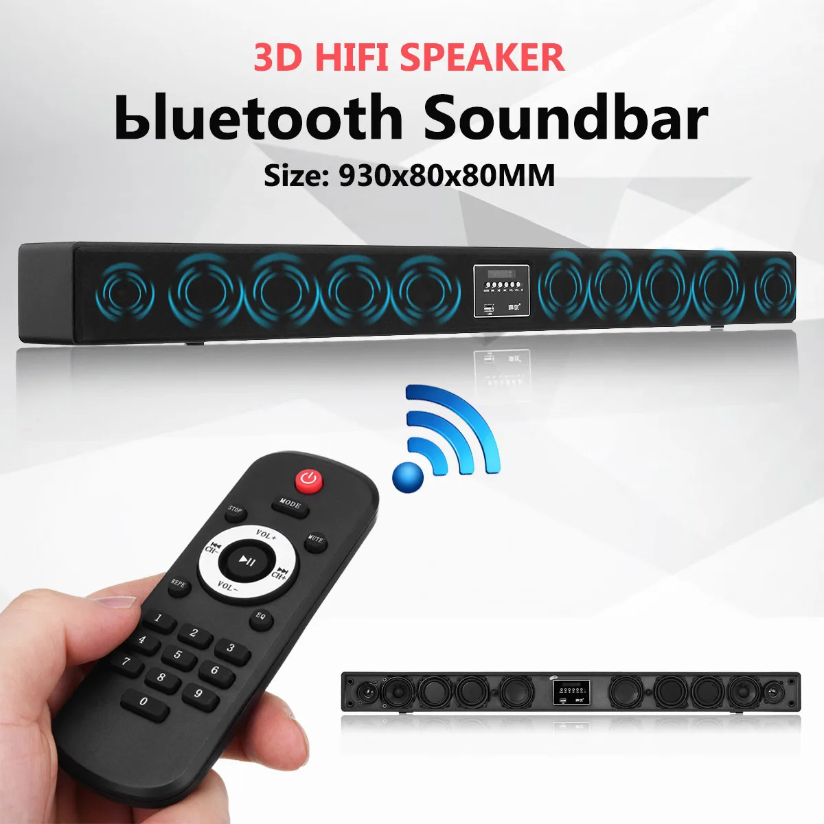 30 Вт беспроводной bluetooth 4,0 10 рупорный динамик 3D Звуковая Панель Система домашнего кинотеатра для ТВ настенный аудио стерео динамик Саундбар