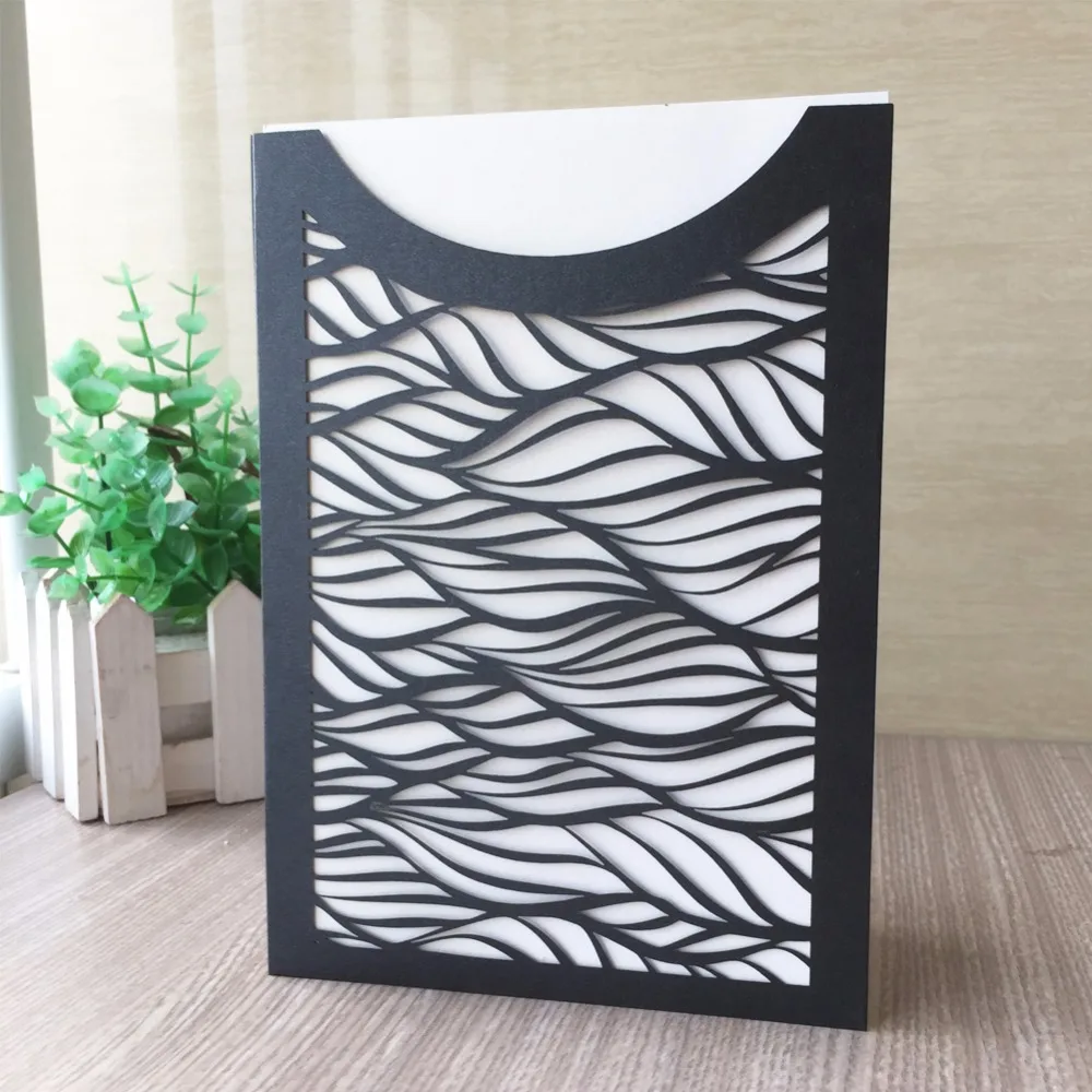

20Pcs/Lot Personalized Engraved Wedding Invitation Card Postcard Event&Party Supplies Greeting Card