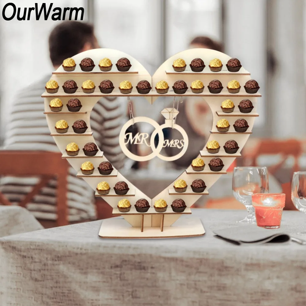 OurWarm Mr Mrs свадебное украшение сердце Дерево шоколад стенд кольцо коробка деревянные буквы стул с джутовым баннером баннер рустикальный подарок на свадьбу