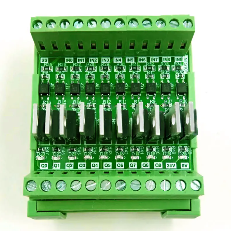 10 канальный ПЛК усилитель доска оптопара изоляционная плата транзисторная Выход